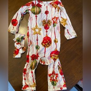 Little Bum Bums (Bums and Roses) Bamboo Christmas Romper 18-24 months